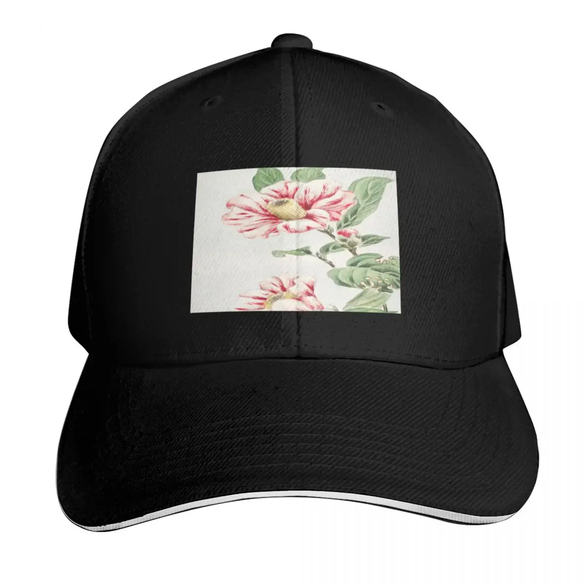 

Vintage Japanese Camellia flower Baseball Cap foam party Hat Big Size Hat Sports Cap Women's Hats For The Sun Men's