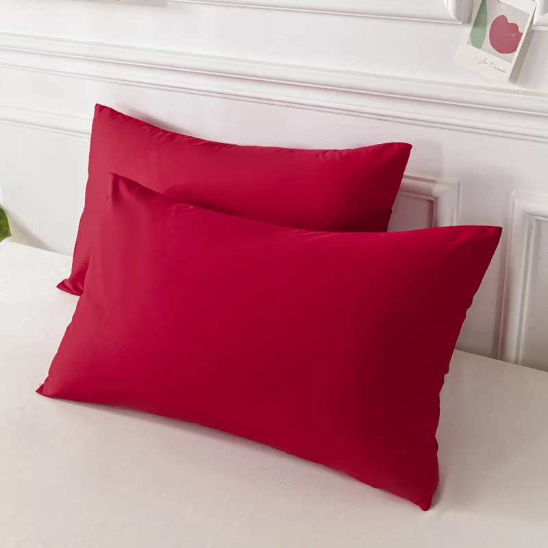 Pure Cotton Pillowcase High-Quality Envelope Pillowcover Solid Color Bedding Sleep Pillow Case 50x50 70x70 Cushion Cover