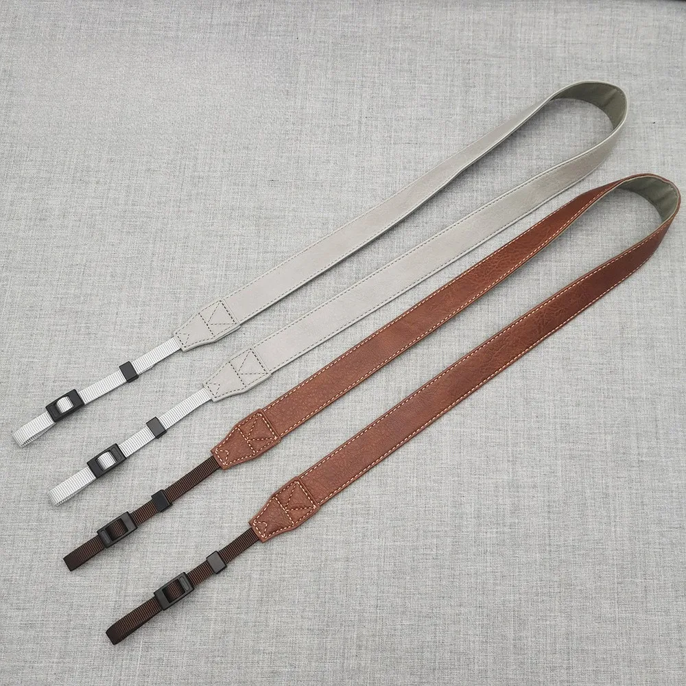 PU Leather Camera Shoulder Strap Retro Adjustable Micro Single Strap For Sony/ Nikon/Canon SLR Cameras Strap Accessories