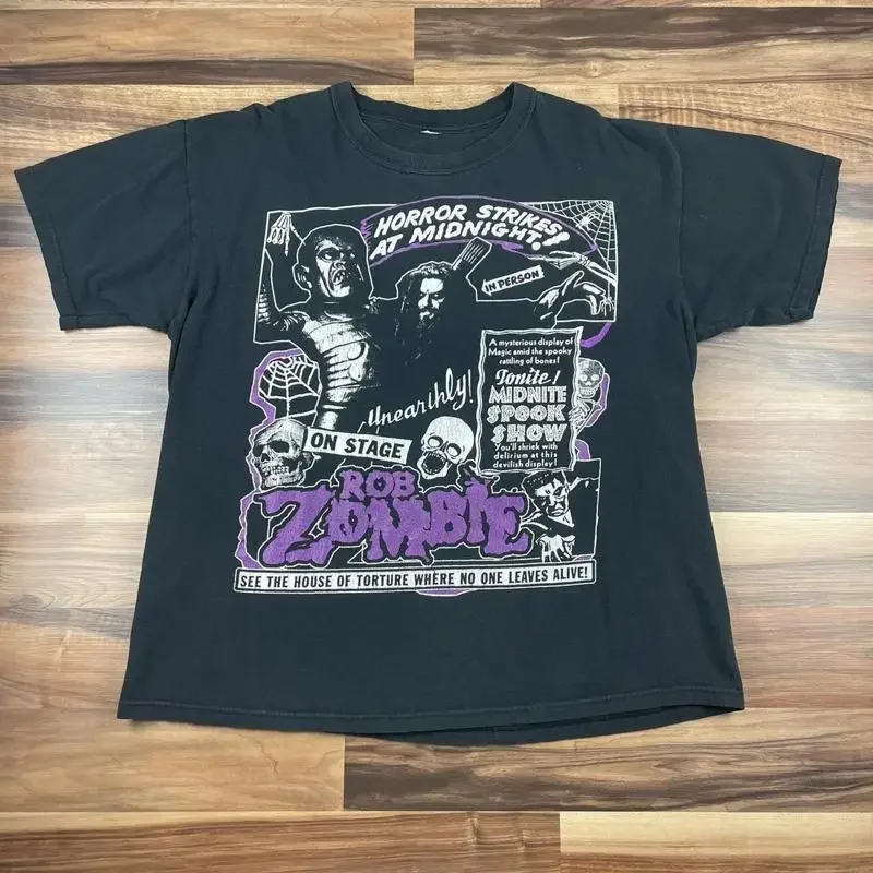 Rob Zombie T-Shirt, schwarzes T-Shirt aus schwerer Baumwolle, S 5XL NH3259