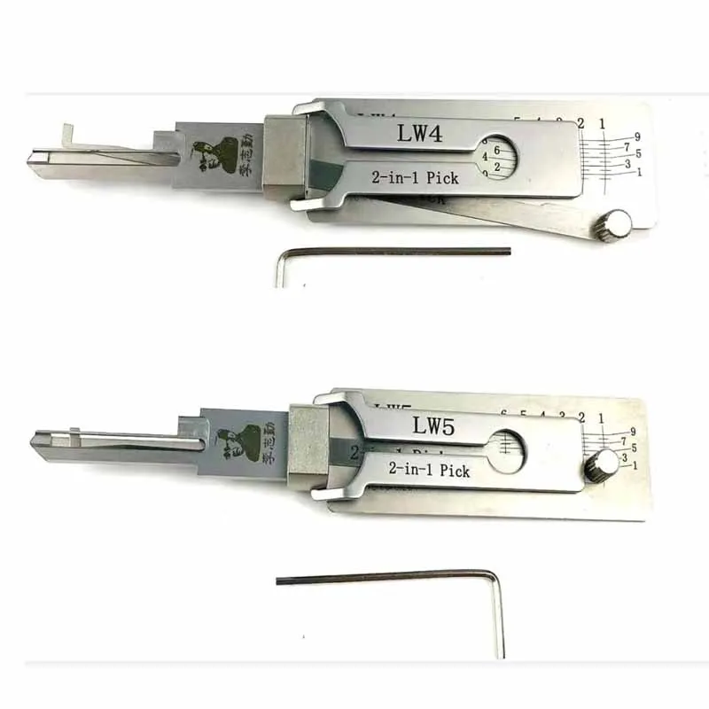 أدوات إصلاح الأقفال 2in1 Lishi SS002pro KW1 SC1 SC4 SS001 Lw4 SC20 R52 AM5 R52L M1MS2 KW1-L Sc4-l لأقفال مدنية لباب المنزل