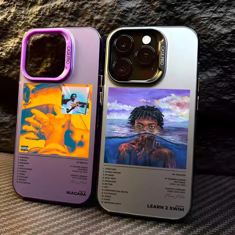 Rapper R-Redveil Phone Case For iPhone 18 17 16 15 14 13 12 11 Pro Max Designer Matte Laser Aurora Funda Phone Case
