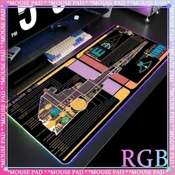 RGB Oversized Star Trek HD Printed XXXL Mouse Pad Game Luminous Keyboard Accessory Pad Non-slip Desk Mat LED Rubber Pad Gift Pad