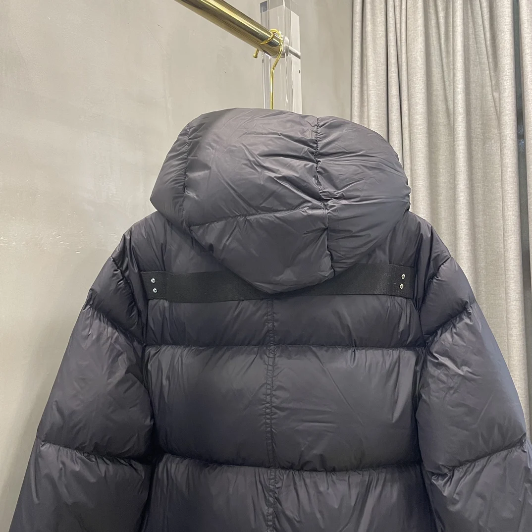 2025, Damenbekleidung, lange Daunenjacke mit Kapuze und Gänsedaunenknöpfen, Winterneu 1104