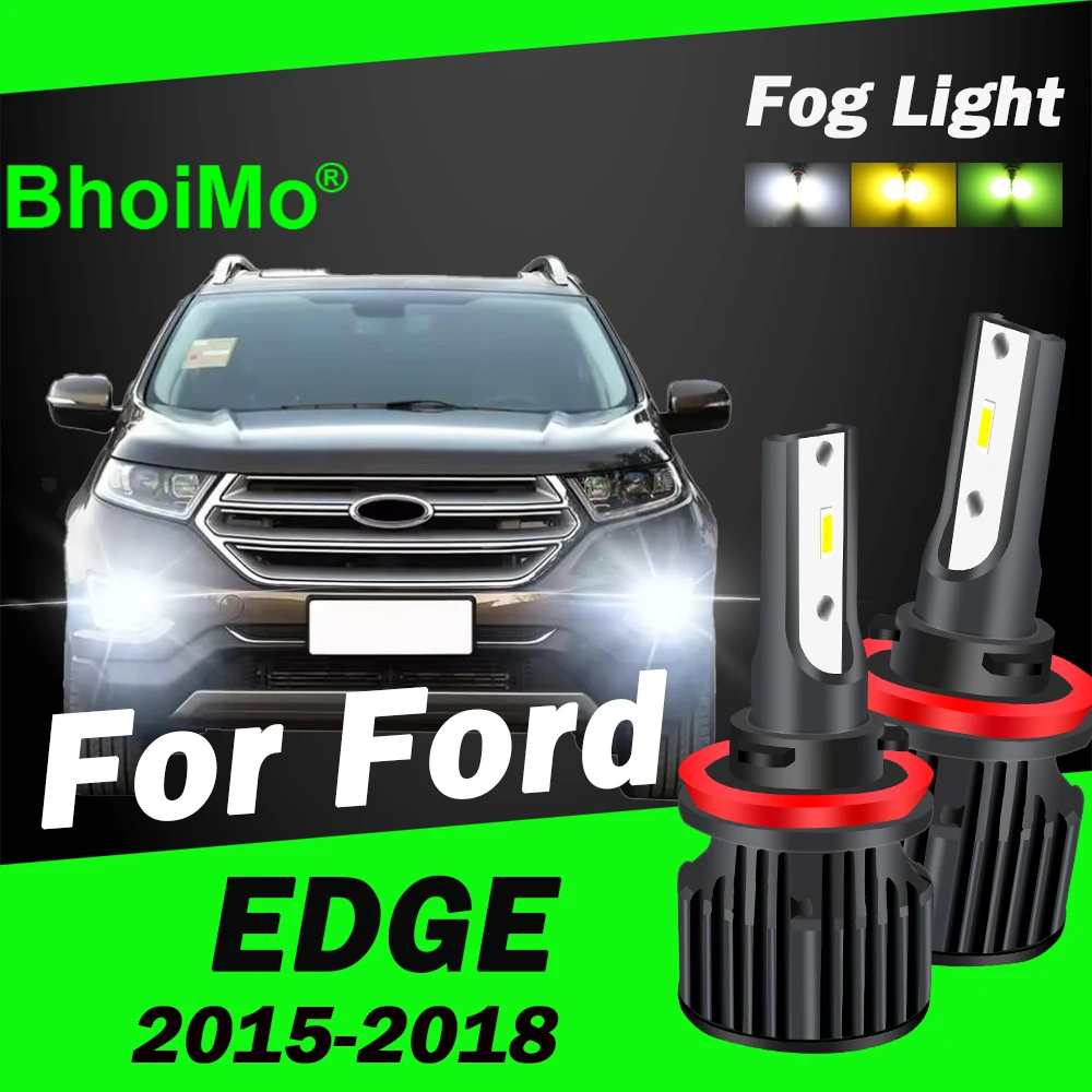 

BhoiMo For Ford EDGE Led Front Fog Light Bulbs 2016 2017 2018 2015 Lamp Car Auto