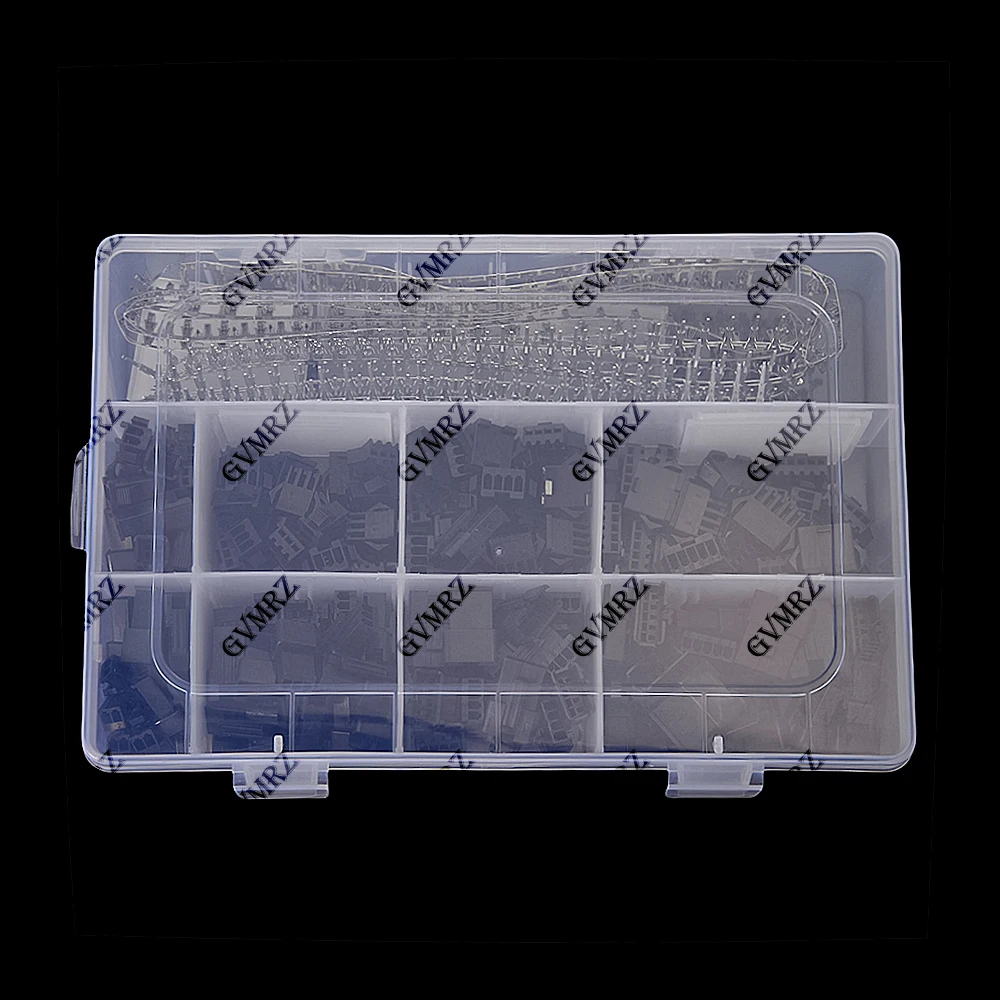560PCS SM2.54 Kits 2.54mm Pitch JST SM Connector 2P 3P Pin Male Female Housing Plug Connector Assortment Kit with box 4P 5P