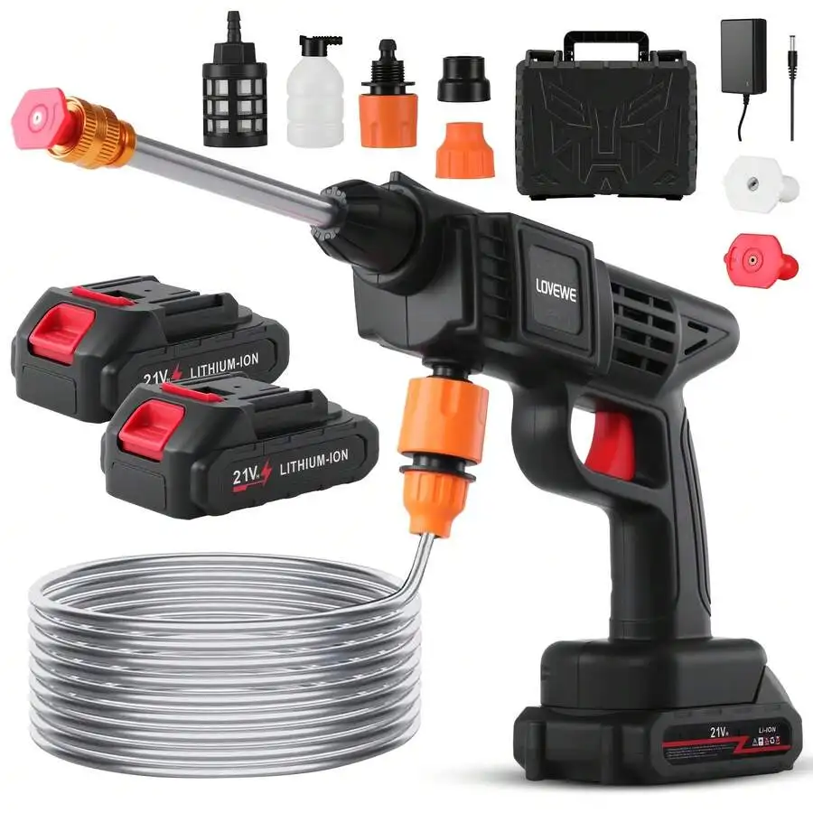 

Senmeo Cordless Pressure Washer,3-In-1 Nozzle Handheld Cordless Power Pressure Washer, Portable Cordless Power Cleaning Tool Wit