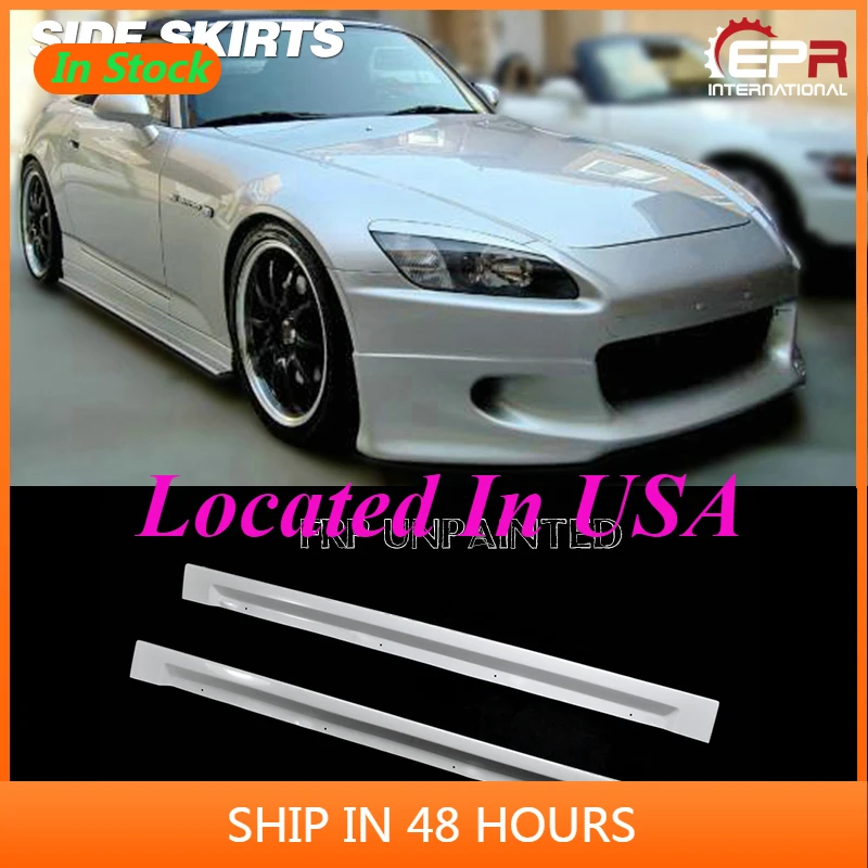 FRP Side Skirt For Honda S2000 Glass Fiber Js sport Side Skirt Body Kit Tuning Trim For S2000 sport