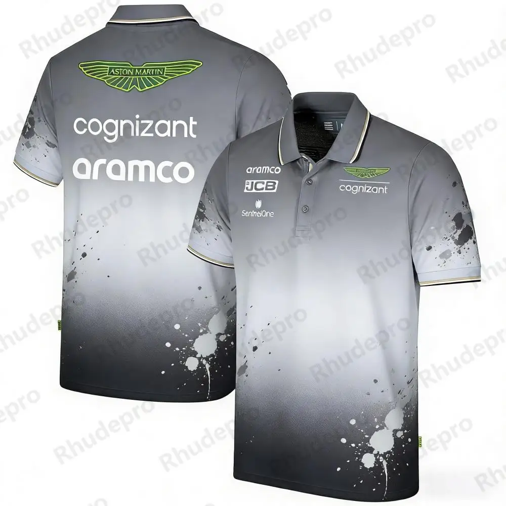 Aston Martin 2026 nuevo clásico Fernando Alonso Y2K cuello marinero Casual puro manga corta Polo camisas para hombres ALONSO 14