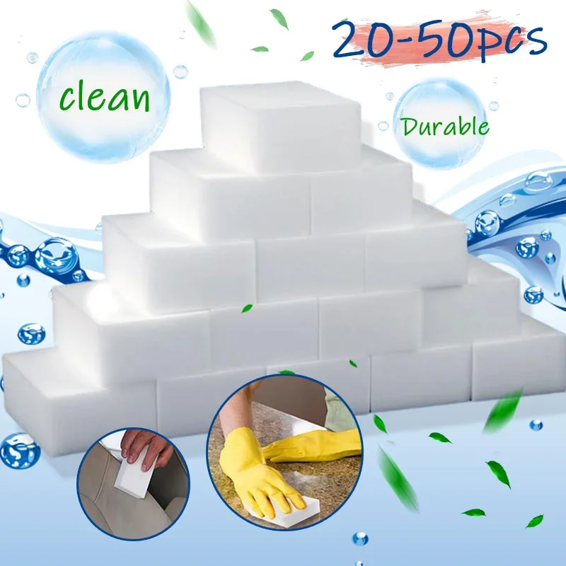 20/30/40/50Pcs/lot Melamine Sponge Magic Sponge Eraser Melamine Cleaner for Car Kitchen Office Bathroom Nano Cleaning Tool