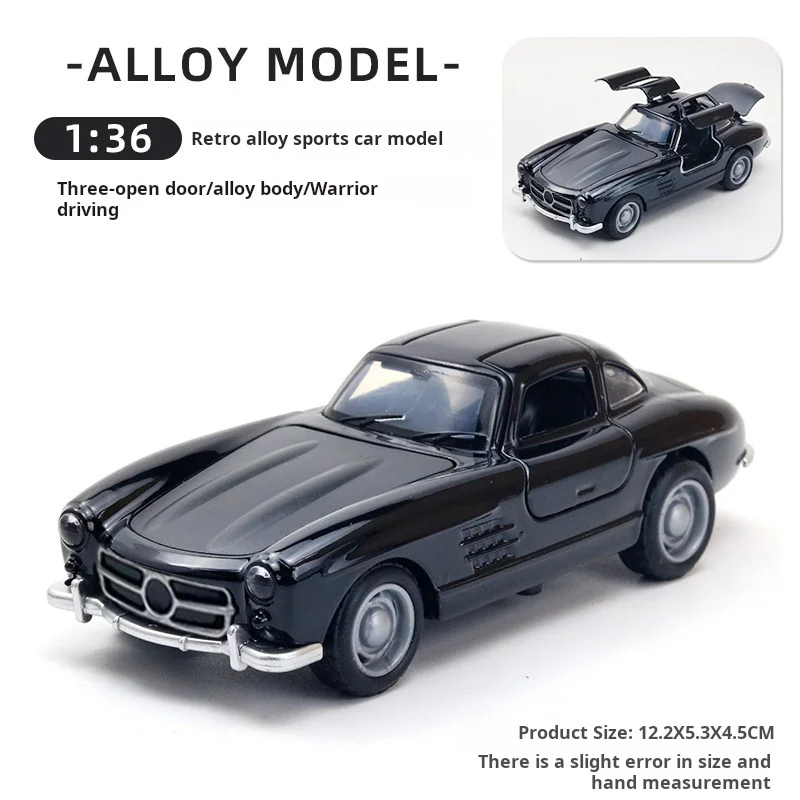 Mercedes Classic Car Alloy Car Diecast Model  Toy Car Central Control Ornaments Children Toy Gift