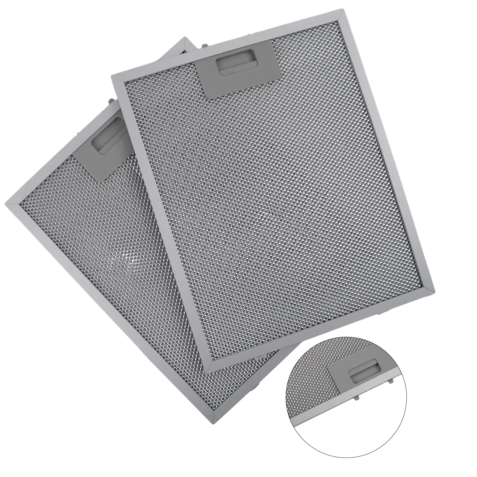 

For Range Hood Filter 2PCS 320x260x9mm Aluminized Grease Parts Replacement Silver Widely Applicable Affordable