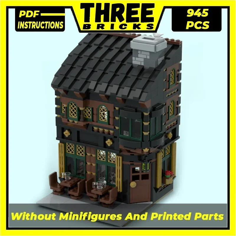 

Technical Moc Bricks City Street View Model The Crown Pub Modular Building Blocks Gifts Toys For Children DIY Sets Assembling