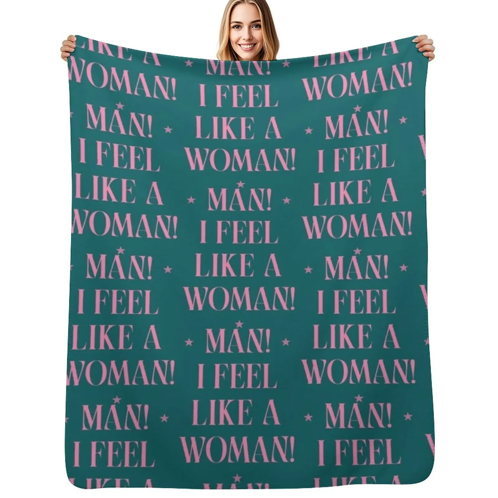

Man! I feel Like A Woman! Shania Twain Premium Scoop Throw Blanket Warm Comfortable Blanket for Office Napping