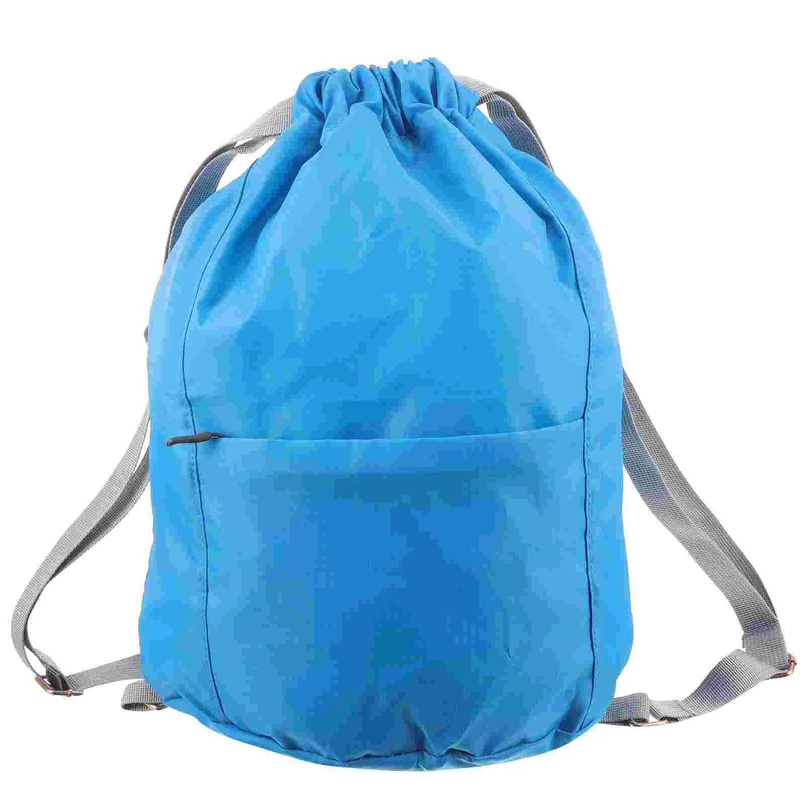 

Drawstring Pocket Sports Basketball Bag Swim Gym Shoulder Backpacks Travel Supply Volleyball