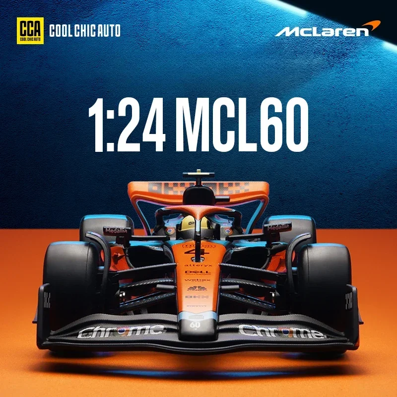 Diecast 1/24 Scale F1 MCL60 2023 Racing Car Alloy Model Collection Metal Toy Vehicle Birthday Gift for Children Boy Home Decor