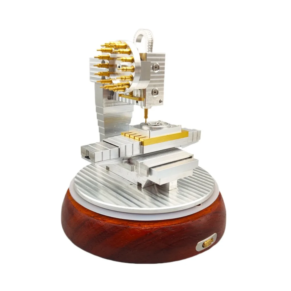 Milling Machine Model Simulated Mechanical Milling Machine Tool DesktopOrnament With Dust Cover Finished Products Birthday Gift