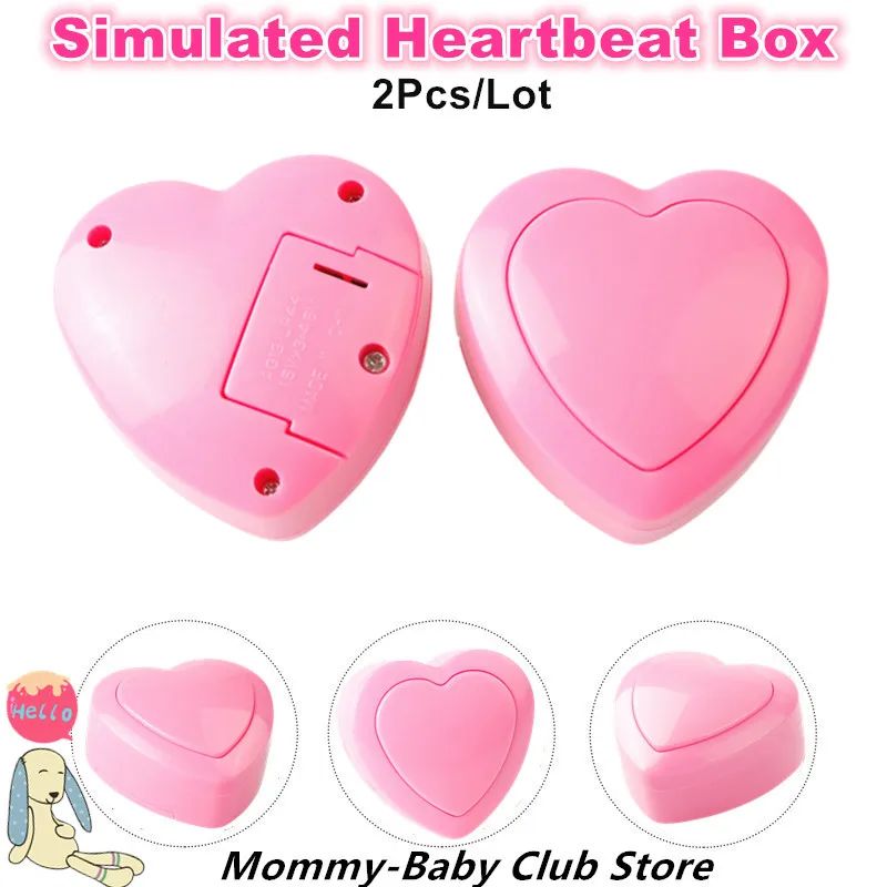 2Pcs Simulated Heartbeat Box for Puppy dogs cats toy Pets Toys Reborn Doll Anxiety Calming Training Behavioral Aid Sleep Pet Toy