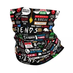 Funny TV Show Friends Collage Bandana Neck Warmer Women Men Winter Ski Tube Scarf Gaiter Face Cover