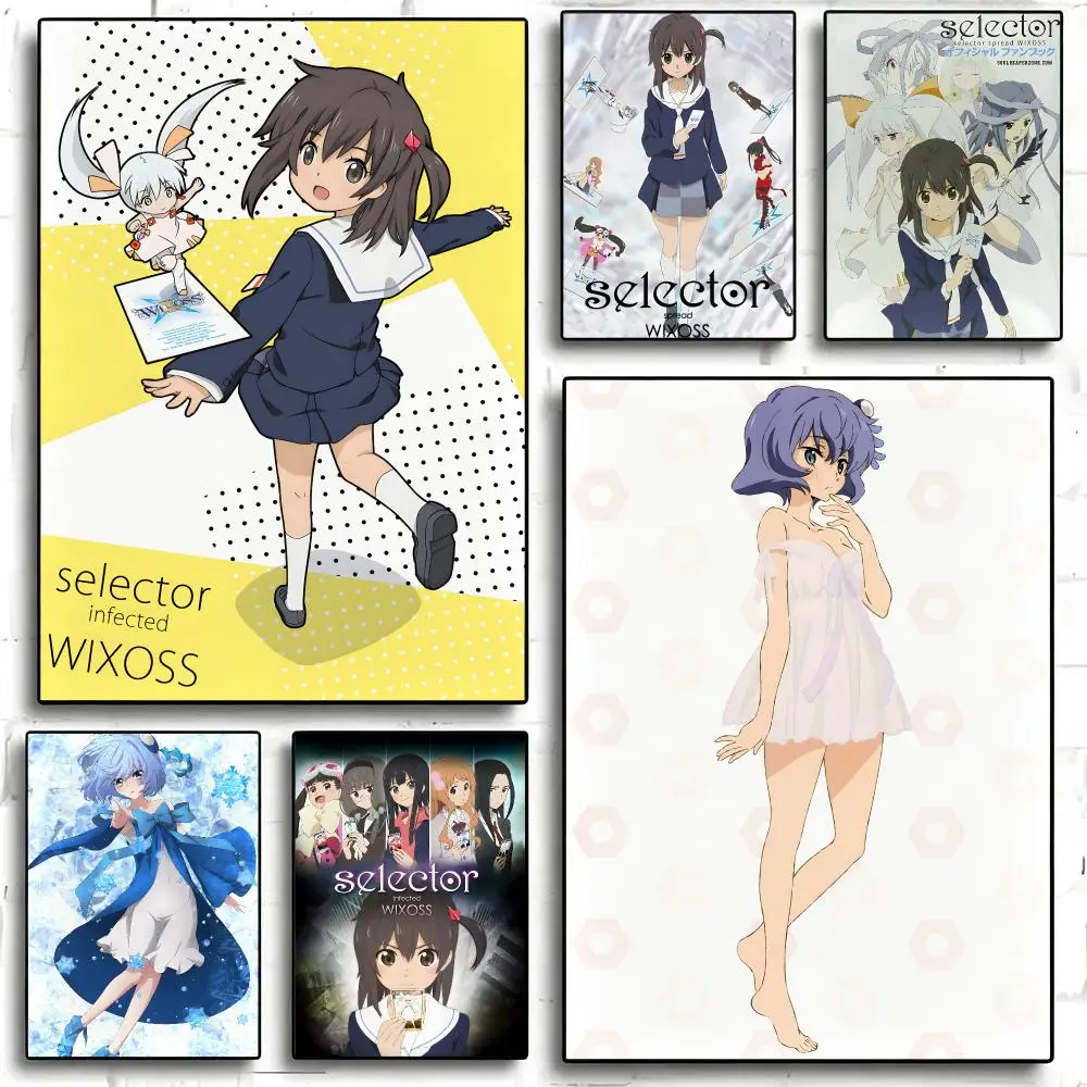 anime Selector Infected WIXOSS Poster Poster Waterproof HD Unframed Self‑Stick Decor Wall Art for Home Room Decoration Gift