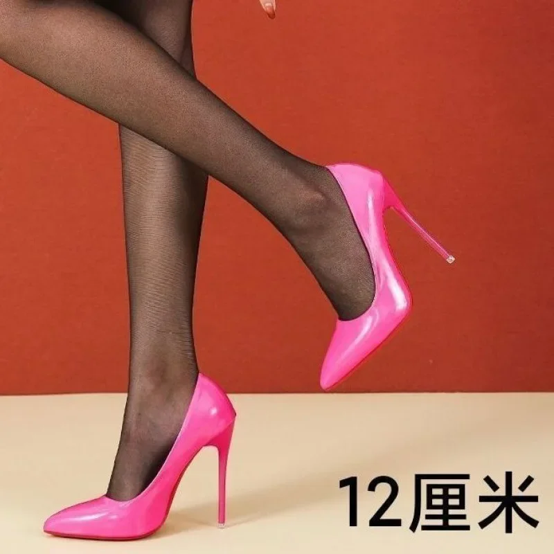 2024 Fashion High Heels 35-45 Plus Size Women Shoes 12cm Thin Stiletto Banquet Wedding Shoes Sexy Pointed Toe Ladies Party Shoes