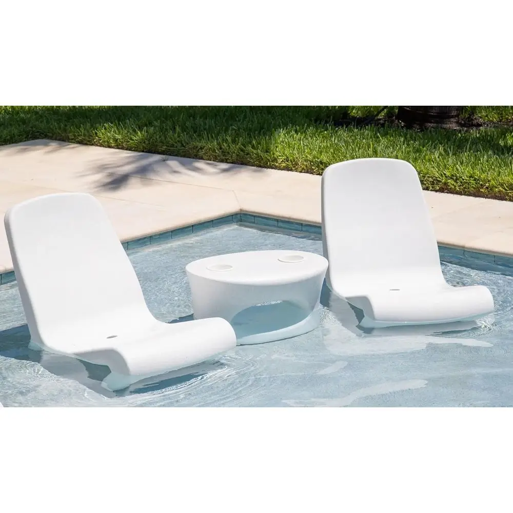 

Customizable Pool Lounge Chairs and Sun Shelves for 11 Water Depth