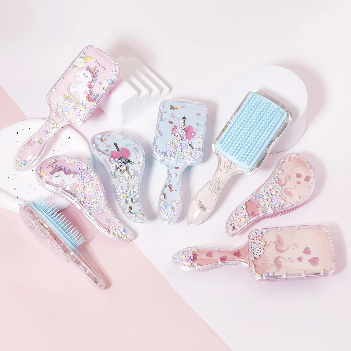 

Наборы нейлоновых расчесок для влажных и сухих волос, массажные расчески для удаления спущенных волос, специально для париков из натуральных волос.