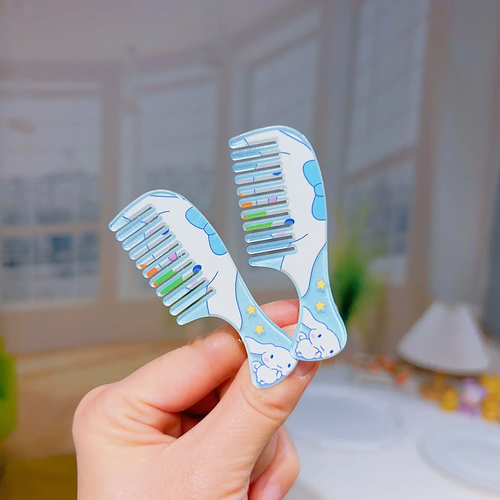 for Hello Kitty cute hairbrush hair clip everything sweet clear bangs clip cartoon girl broken hair side hair clip