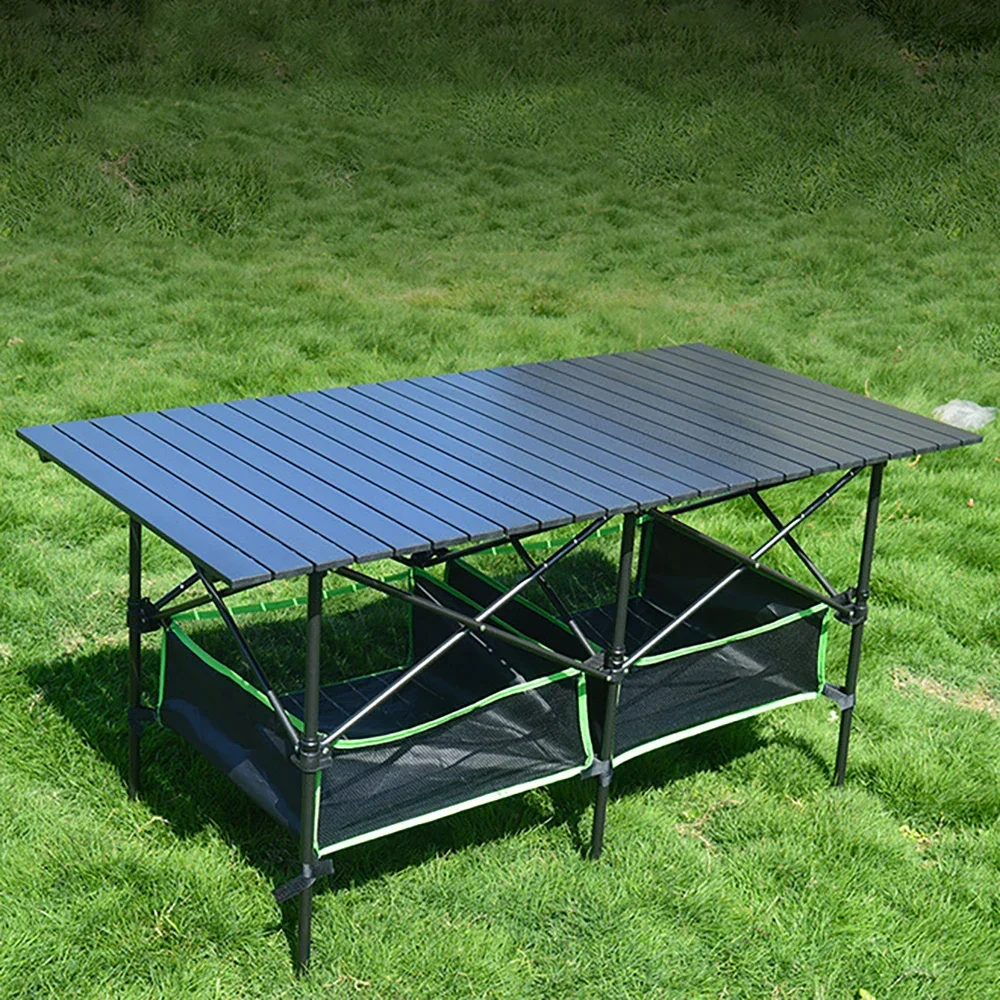 Outdoor Folding Tourist Portable Roll Table Camping Desk Barbecue Easy To Install Picnic Outdoor Table Folding Chair 야외 접이식 긴 탁자