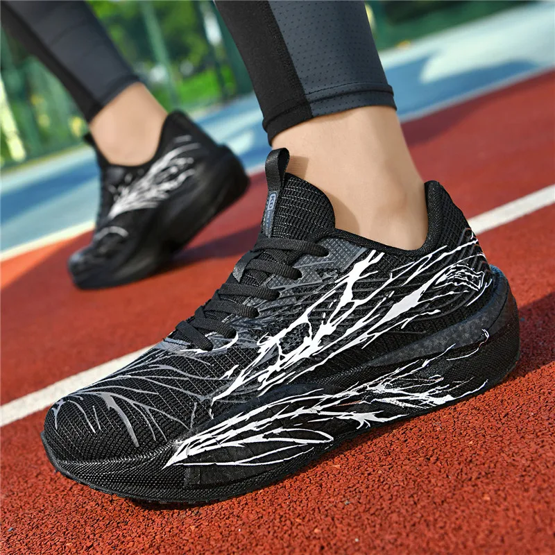 

Men's Casual Sneakers*Carbon Plate Gym Student Running Sports Shoes For Women Tenis Breathable Athletics Training Shoe Black36-4