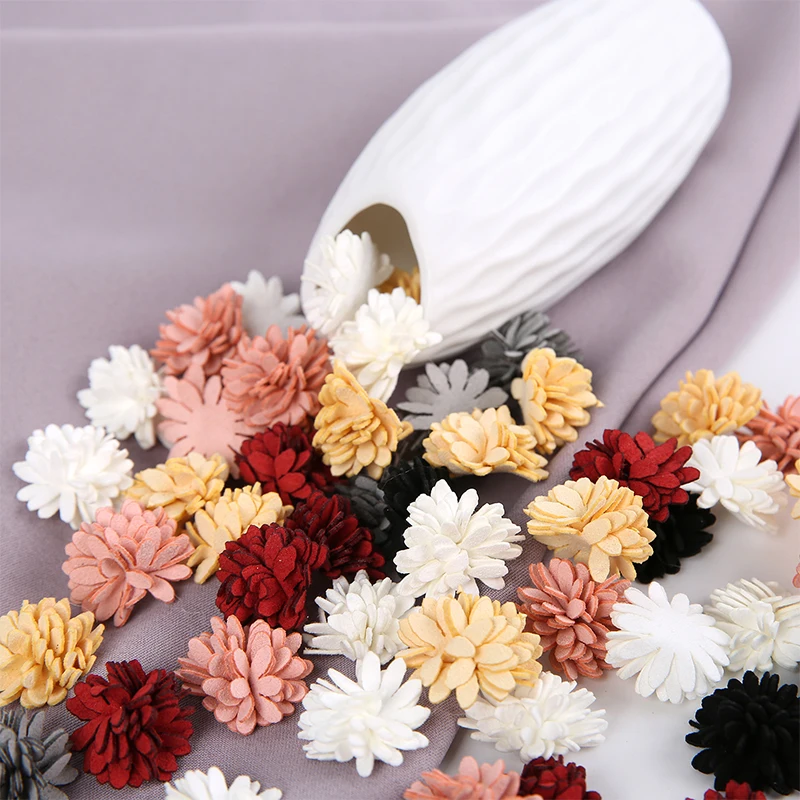5/10/20 Stück 2,5 cm Stoff künstliche Blumenköpfe für Hochzeit Zuhause Girlande Dekor DIY Kunst Haarschmuck Kranz gefälschte Blumen – Detail 4
