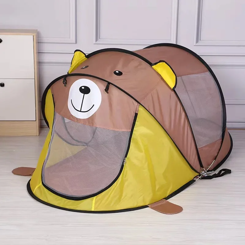 Children'S Pop-Up Game Tent Cartoon Animal Gameplay House Indoor Outdoor Tent House Toys Convenient To Carry Perfect Kids Gifts