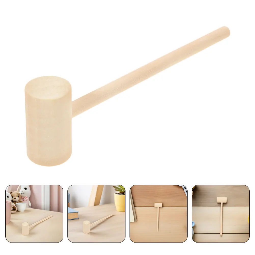 

24 Pcs Children's Wooden Hammer Toys Chocolate Mini Cracking Tool for Small Mallet Breaking