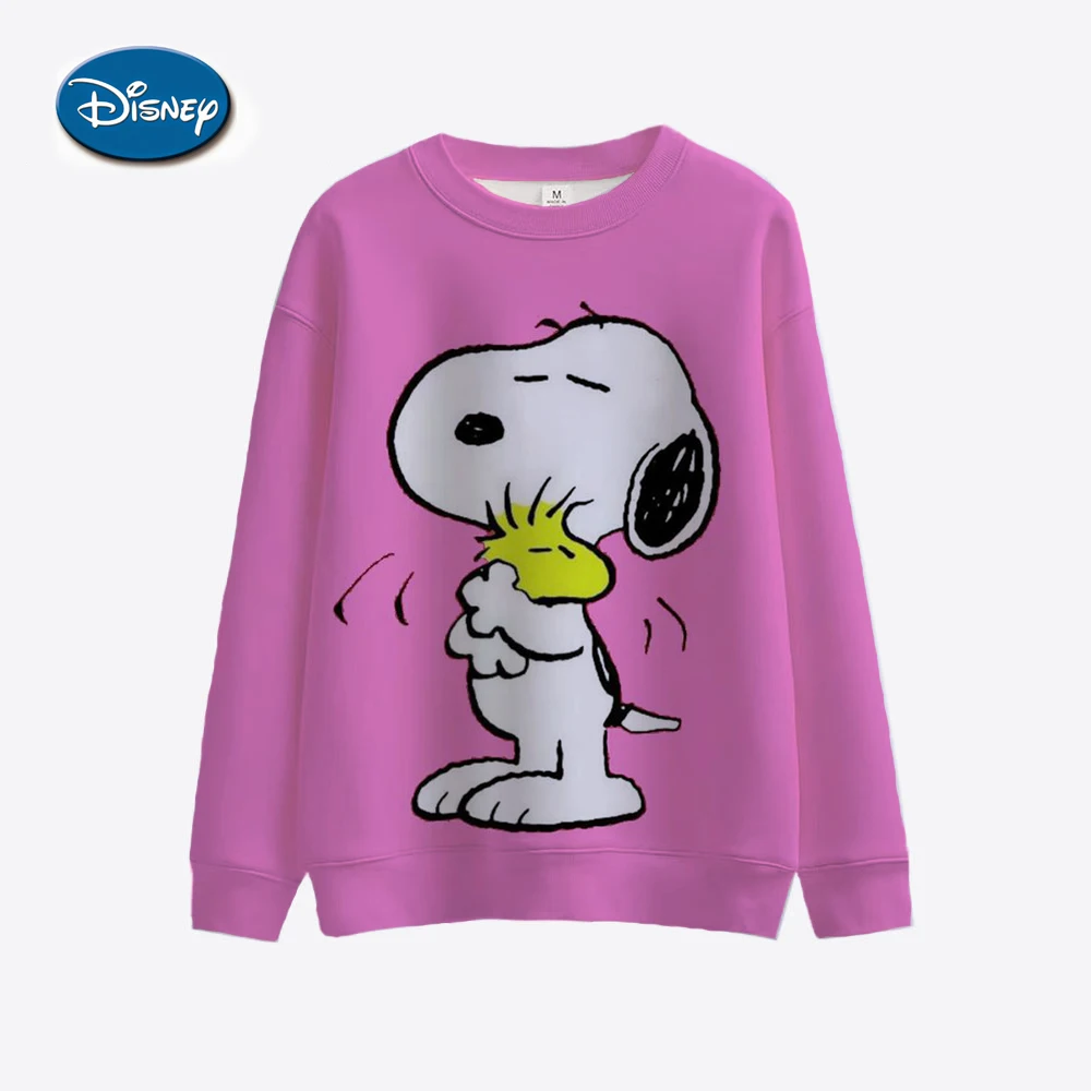 Casual Loose Unisex Hoodie 3D Print Fashion Sweatshirt Snoopy Round Neck Streetwear Comfortable Trendy Couples Cute Sweater