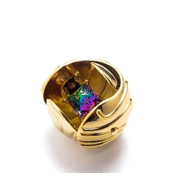 Luxury Snitch Ring Box Proposal Wedding Diamond Ring Gold Storage Box Metal Jewelry Romantic Decoration Girlfriend Birthday Gift