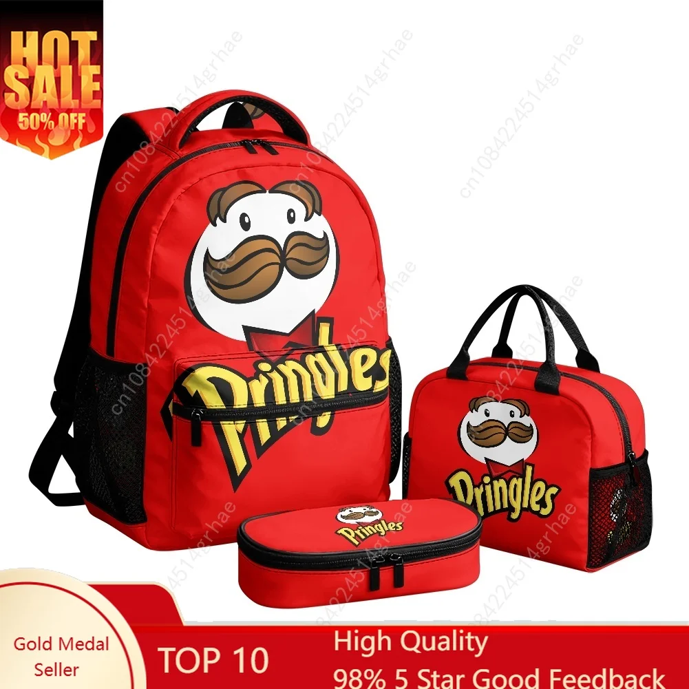 Pring les Custom Leisure All-Over Print 3-Piece Backpack Set (Includes Backpack, Lunch Bag, and Pencil Case)