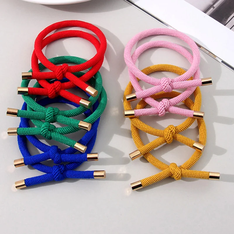 10PCS Women Elastic Hair Rubber Bands Hair Tie Elastics Knotted Hair Ties Ponytail Holders for Women Girls