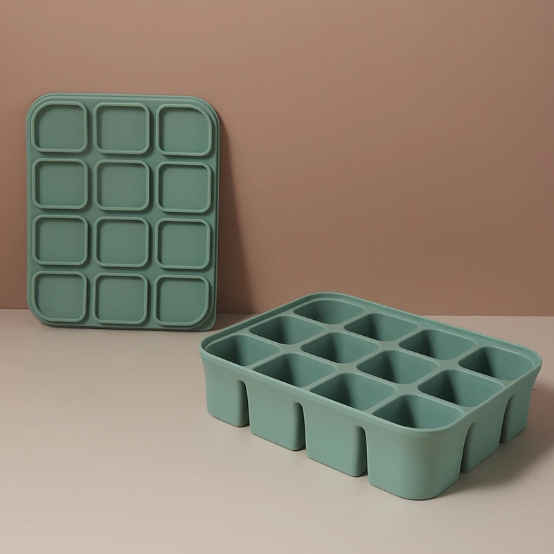 12 Grid Ice Cube Mold Silicone Ice Cube Tray Square Tray Mould Easy Release Silicone Ice Cube Forms Bar Kitchen Accessories