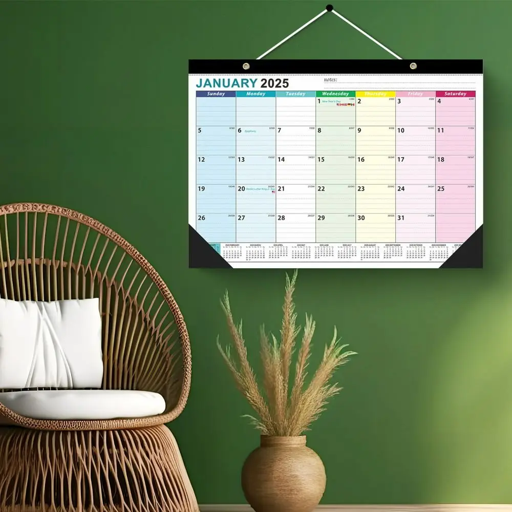 High-quality Daily/Monthly Plan 2025 Wall Calendar Memo Hanging Calendar Monthly Planner Office