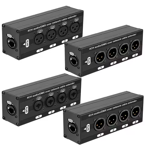 4 Channel 3 Pin Multi Network XLR Cable for Stage Sound Lighting and Recording Studio Male and Female To RJ45 Ethercon RJ45