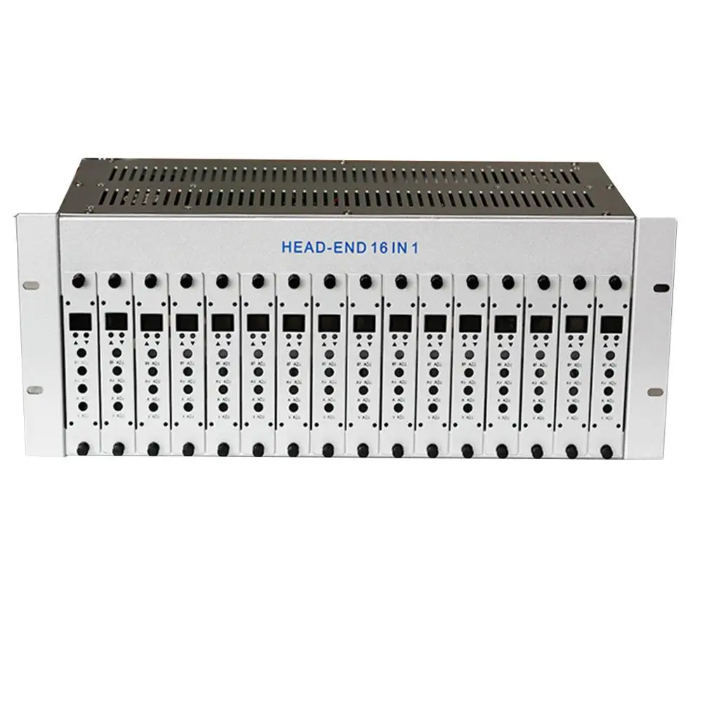 

16-channel Av To Analog Rf Modulator Pal-dk Pal-bg Ntsc Adjustable frequency Agile Modulator CATV front-end equipment