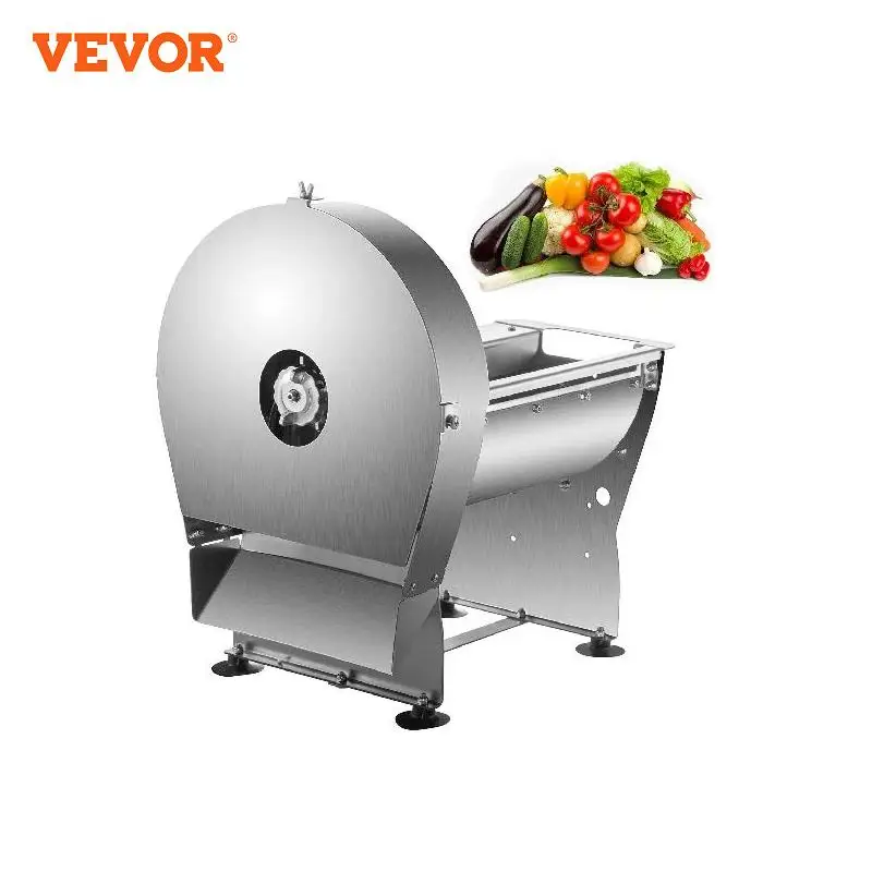 VEVOR Commercial Electric Food Slicer, 0-0.4 In Adjustable Thickness Manual Vegetable Fruit Slicer, with Stainless Steel Blade