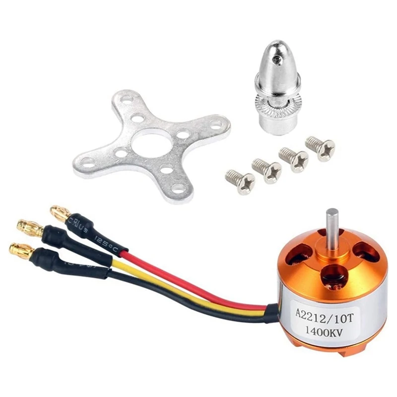 2Pack 2212 1400Kv/2200Kv Brushless Outrunner Motor With Mount 10T/6T+30A XT60 ESC For Rc Aircraft Quadcopter UFO Durable