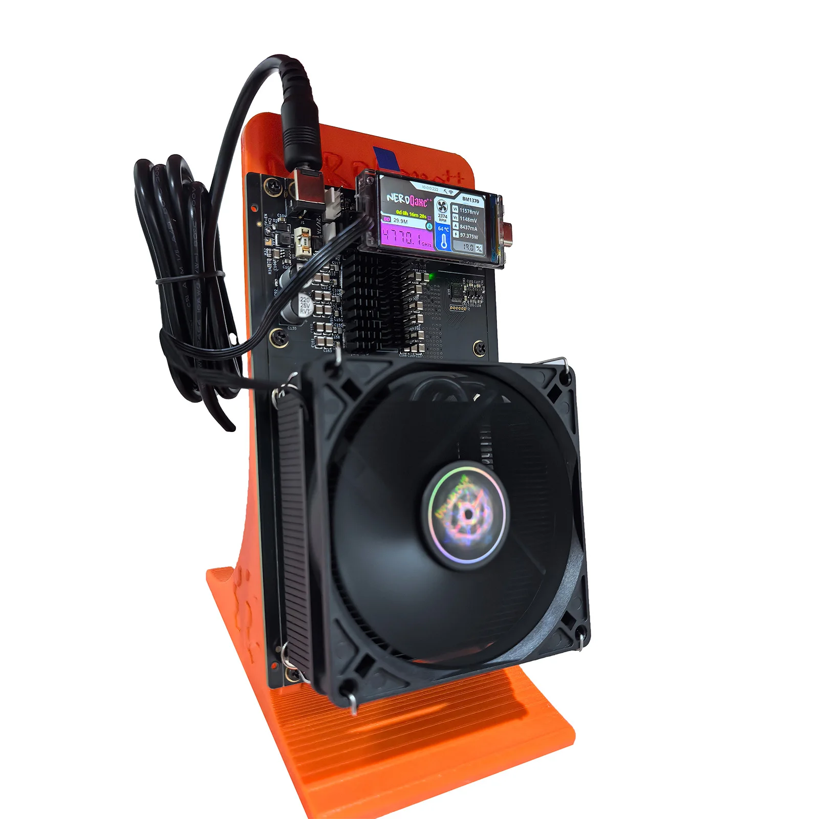 NerdQaxe++ 4.8T SHA256 Bitcoin Miner 75W Low Power Home Mining ASIC Crypto Mining Maschine Hohe Effizienz