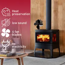 4 Blade Heat Powered Fireplace Fan #6