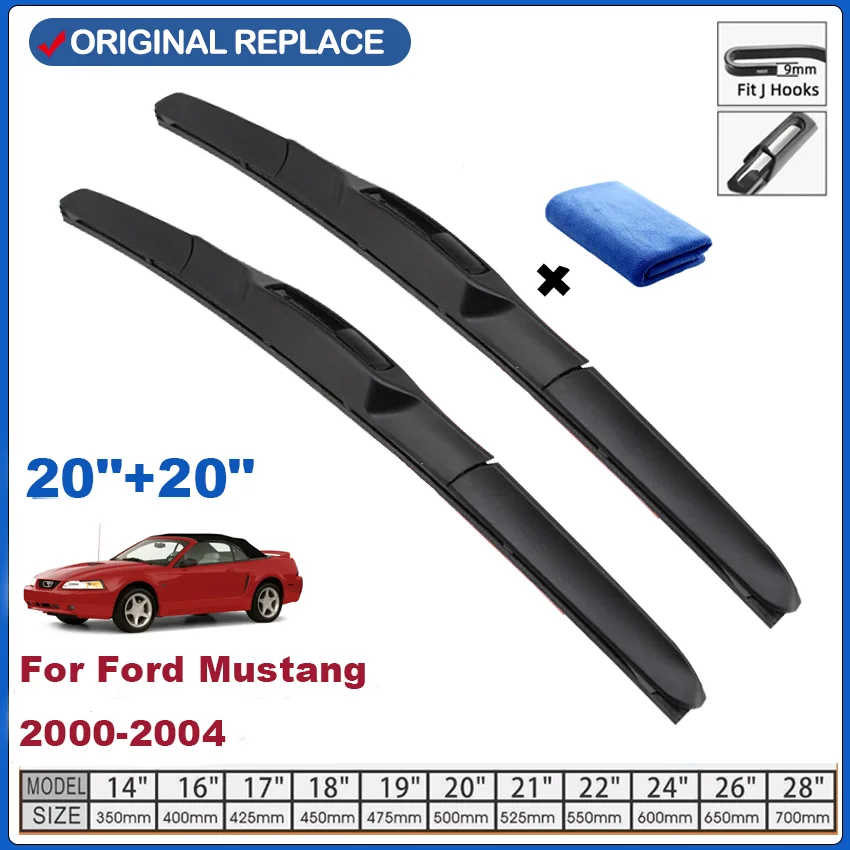 

Car Wiper Blades For Ford Mustang 2000 2001 2002 2003 2004 Windshield Windscreen Front Window Blades 20"+20" Car Accessories