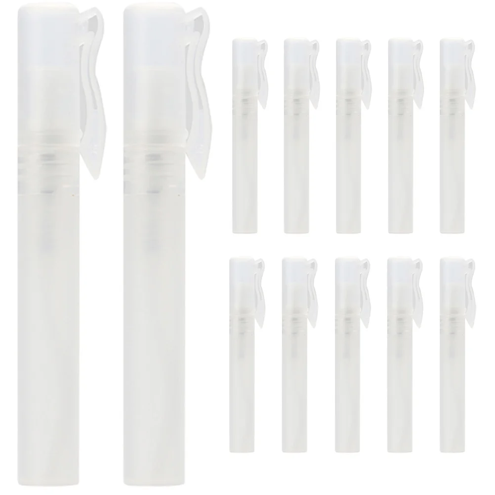 12 Stuks Draagbare Mini Spray Flessen Reisformaat Hervulbare Plastic Parfum Containers Lekvrij Voor Huidverzorging Water Parfum