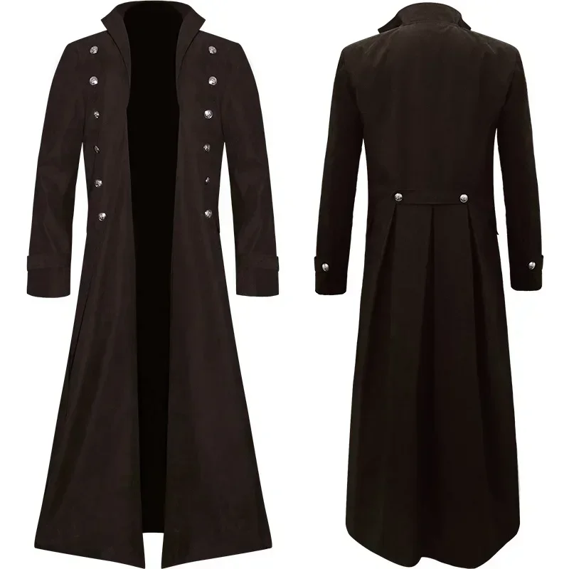 

Men's Medieval Renaissance Long Coat Trench Cosplay Costume Middle Ages Retro Court Nobles Clothes For Special Occasions