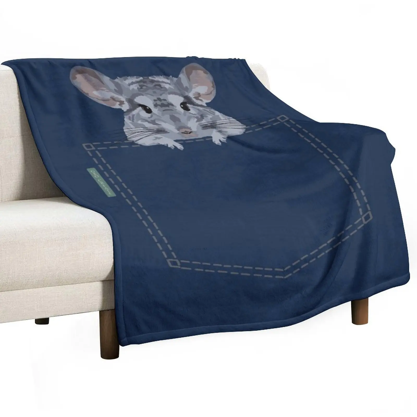 Pocket Chinchilla Throw Blanket Flannel Custom Blankets