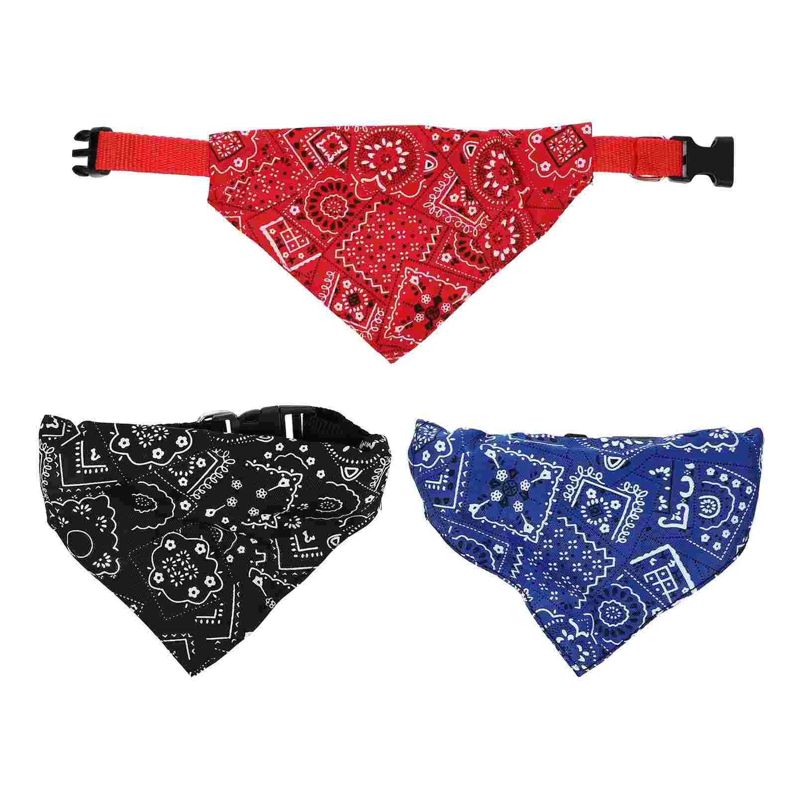 

3 Pcs Pet Bib Dog Collar Handkerchief Girl The Cat Printing Bandanas for Large Dogs Boy Funny